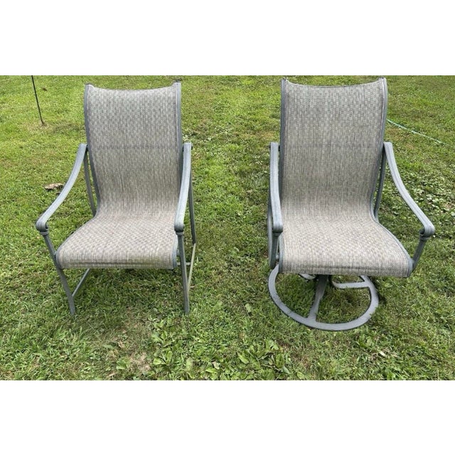 Brown Jordan Beautiful Vintage Brown Jordan Patio Set Table and 4 Chairs, Attributed For Sale - Image 4 of 7