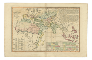 Islamic World Map with Africa, Middle East, India and the Indies from Wilkinson, 1817