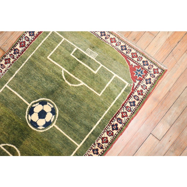 Contemporary 21st Century Soccer Stadium Pattern Rug - 2'7" x 4' For Sale - Image 3 of 18
