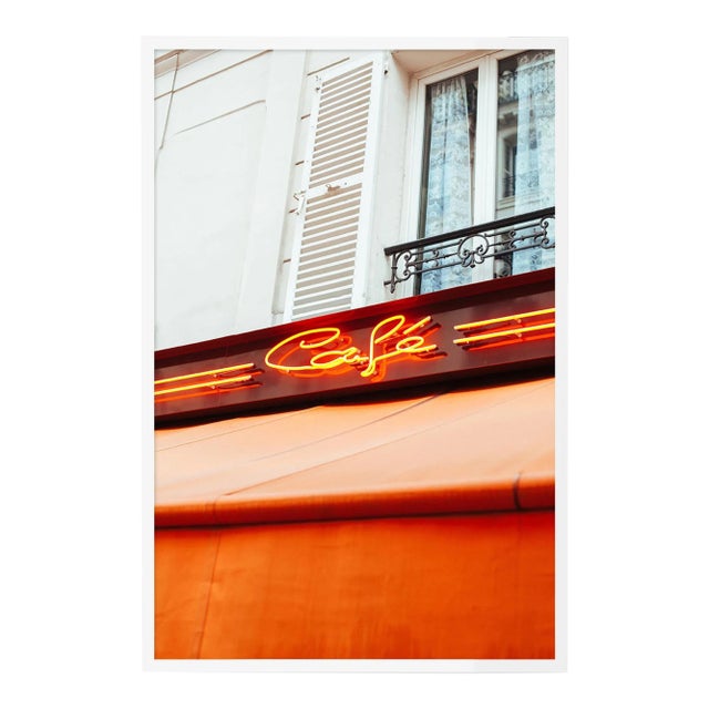 Paris Café by Oliver Cole, Contemporary Photograph in White, Small For Sale