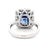 Alexander Beverly Hills Gia 5.45ct Emerald Cut Ceylon Sapphire & Diamond Ring, Size 6.25 For Sale - Image 4 of 4