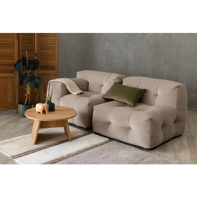 Not Yet Made - Made To Order Not-a-Sofa Sofa in Beige Velour from EMKO For Sale - Image 5 of 8