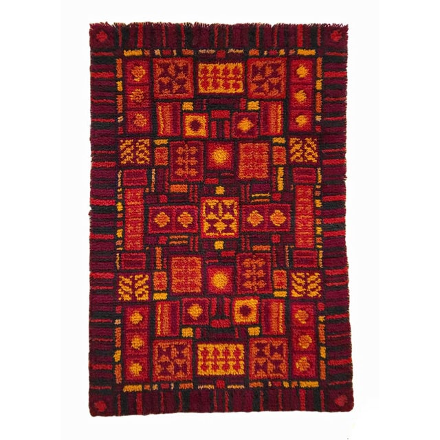 1970s German Handmade Wool Wall Tapestry, 1970s For Sale - Image 5 of 5