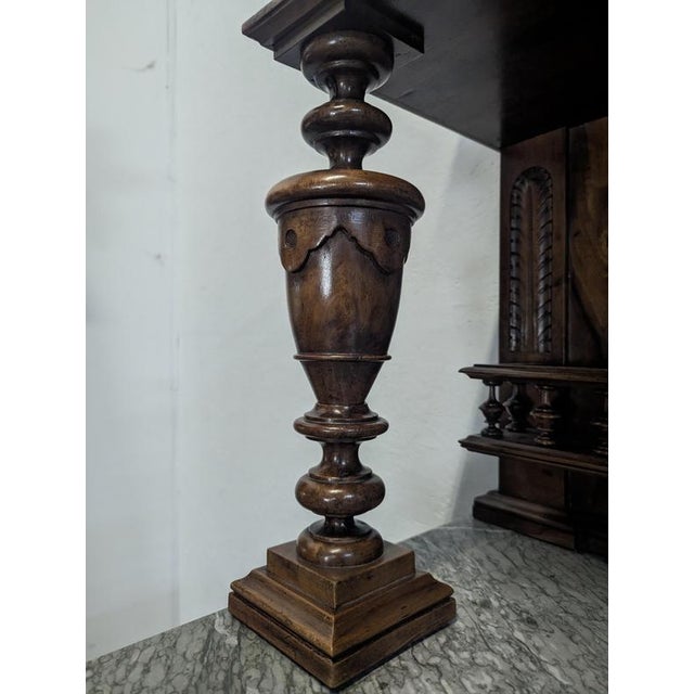 Renaissance Serving Cart in Solid Walnut For Sale - Image 9 of 14