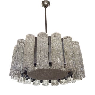 Doria Chandelier with Metal Stem, 17 Glasses and 9 Light Points from Venini, 1900 For Sale