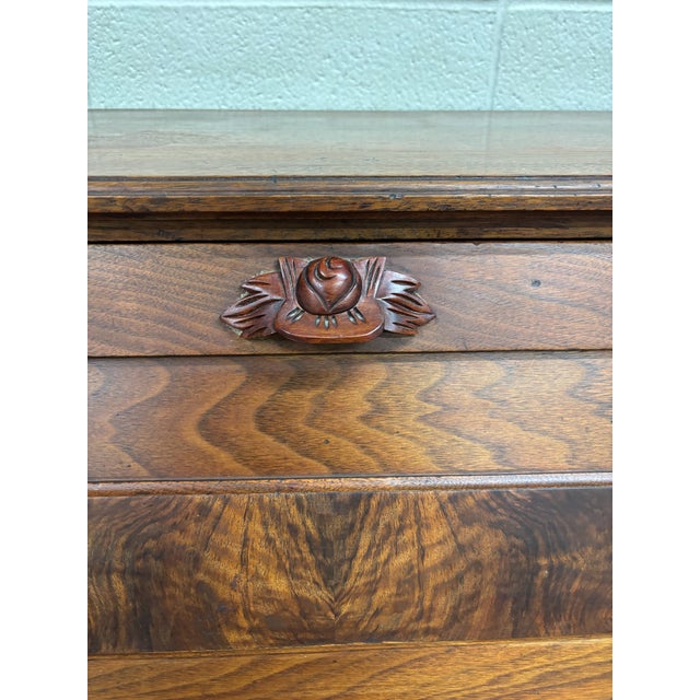 Antique Victorian Eastlake Secretary Desk Chest of Drawers For Sale - Image 16 of 17
