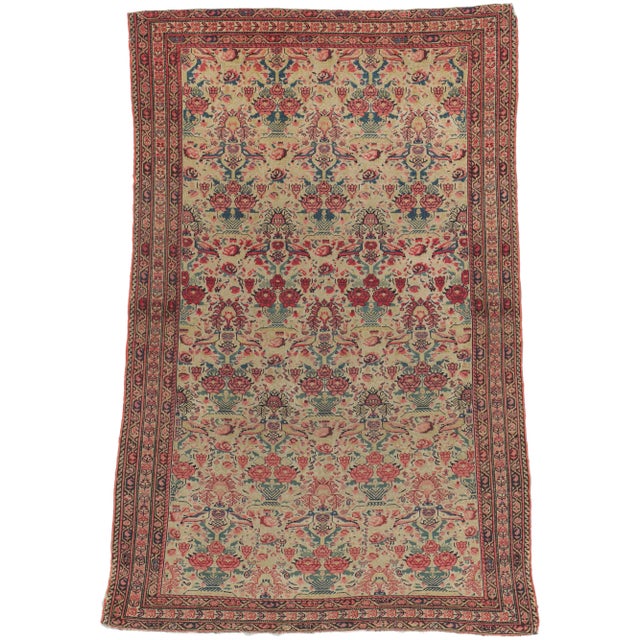 Early 20th Century Antique Persian Mishan Malayer Rug - 04'01 X 06'02 For Sale - Image 10 of 10