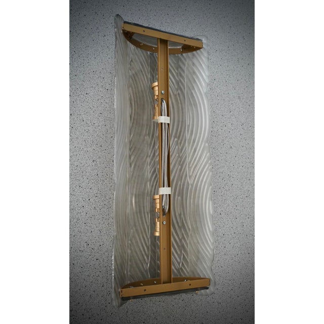 Murano Art Glass Semi Circle Transparent Wall Light, 2000 For Sale - Image 9 of 10