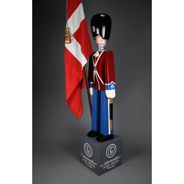 Monumental Royal Danish Guardsman with Flag by Kay Bojesen, 1950s For Sale - Image 4 of 14