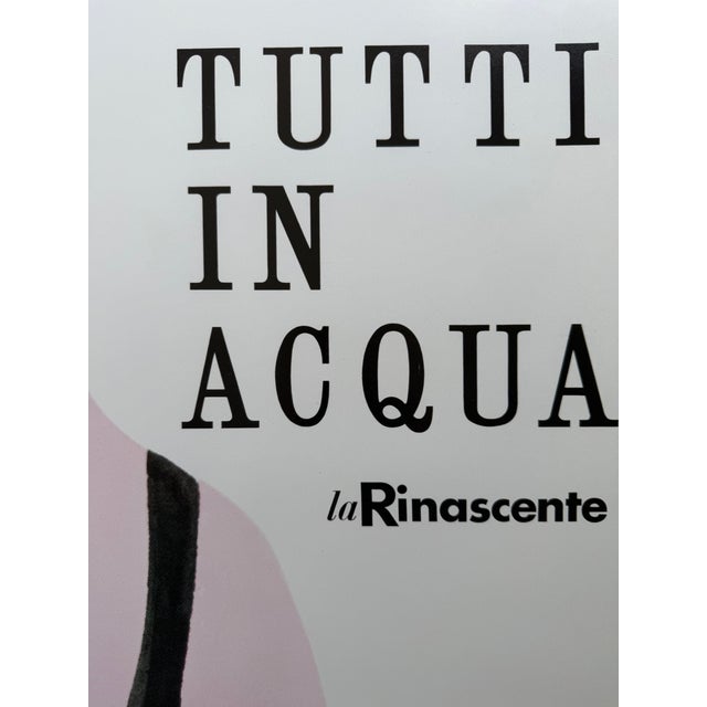 The poster Tutti in acqua by Lora Lamm for La Rinascente is a playful example of mid-century modern advertising design....