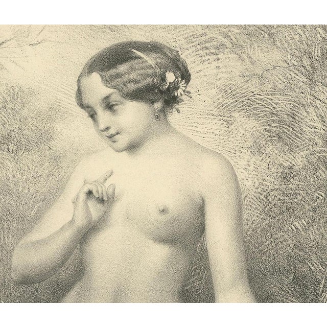 After Chassériau, Les Sylphides, Nudes at the Water's Edge, Lithograph, 1840 For Sale - Image 6 of 9