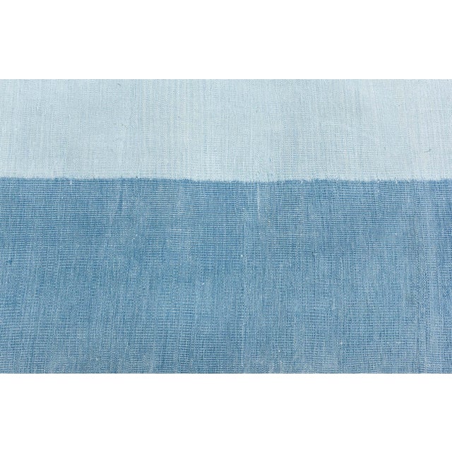 Doris Leslie Blau Vintage Indian Dhurrie Blue Rug For Sale In New York - Image 6 of 10