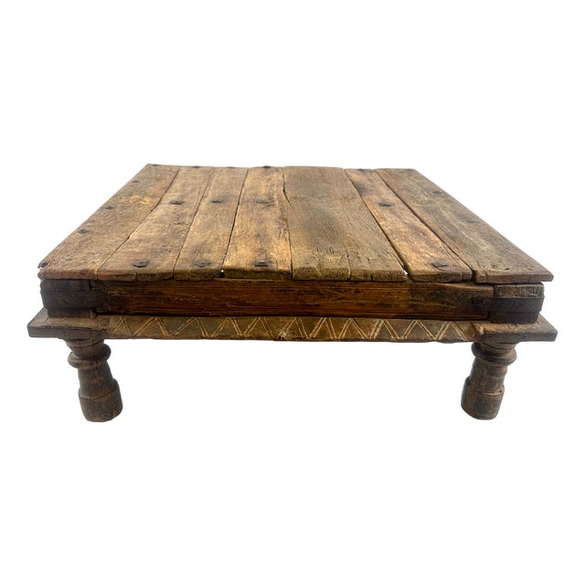 Indian Hand-Crafted Coffee Table For Sale