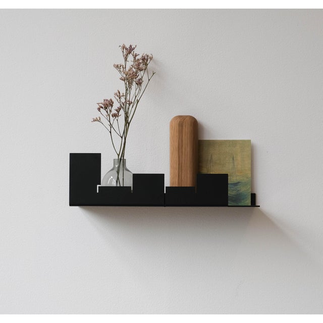 NVMD City Floating Shelf in Black Steel from EMKO, Set of 2 For Sale - Image 11 of 15