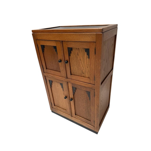 Wood Art Deco Amsterdamse School Cabinet with Four Doors, 1930s For Sale - Image 7 of 11