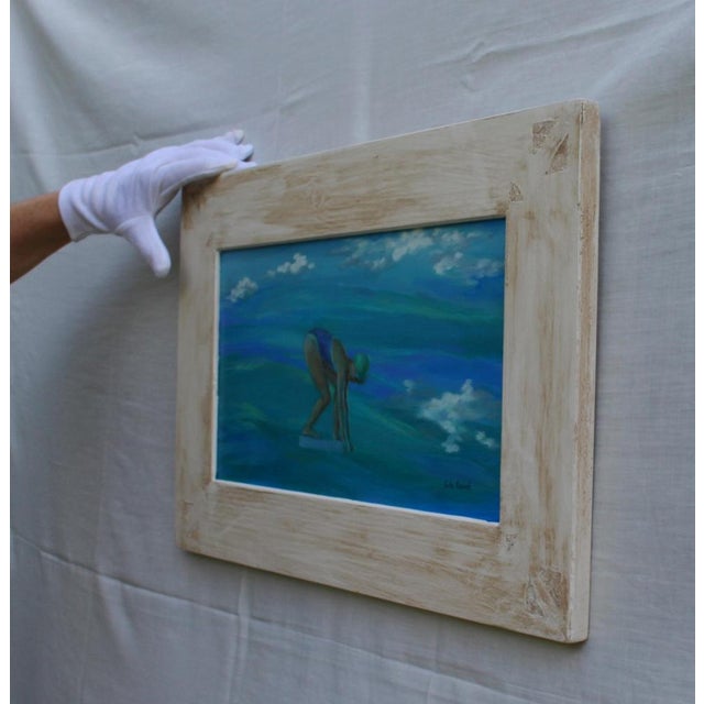 Early 21st Century Sula Repani, Just Before Immersion, 2022, Oil on Wood Panel For Sale - Image 5 of 13