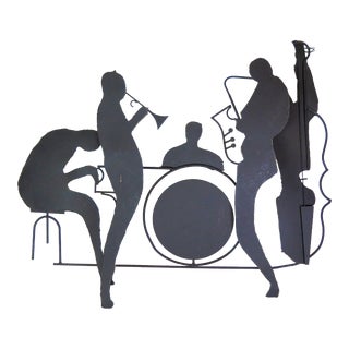 Curtis Jere Jazzman Band Metal Sculpture Signed/1991 For Sale