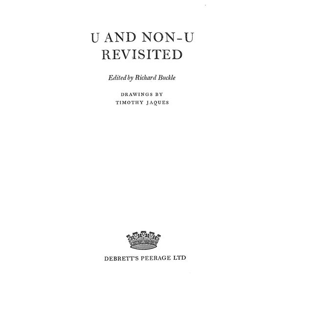 "U & Non- U Revisited" 1978 Buckle Richard For Sale - Image 4 of 8