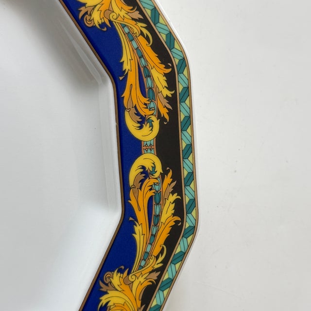Rosenthal Le Roi Soleil Rim Salad Plates by Versace for Rosenthal, 1990s, Set of 6 For Sale - Image 4 of 7
