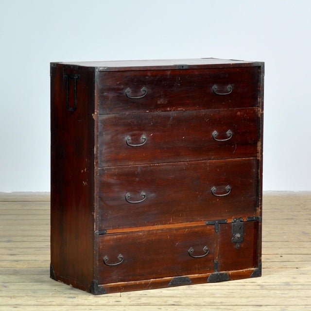 Japanese Tansu Chest of Drawers, 1890 For Sale - Image 15 of 15