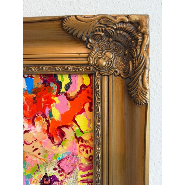 Serg Graff "Orange Dog" Abstract Painting Acrylic on Canvas Framed Art, Coa For Sale - Image 10 of 11
