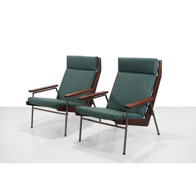 Wood Teak Lotus Lounge Chairs by Rob Parry for Gelderland, 1950s, Set of 2 For Sale - Image 7 of 7