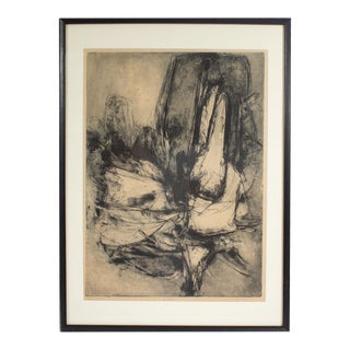 “Growth” Abstract Aquatint Print Signed by Joan Farrar For Sale