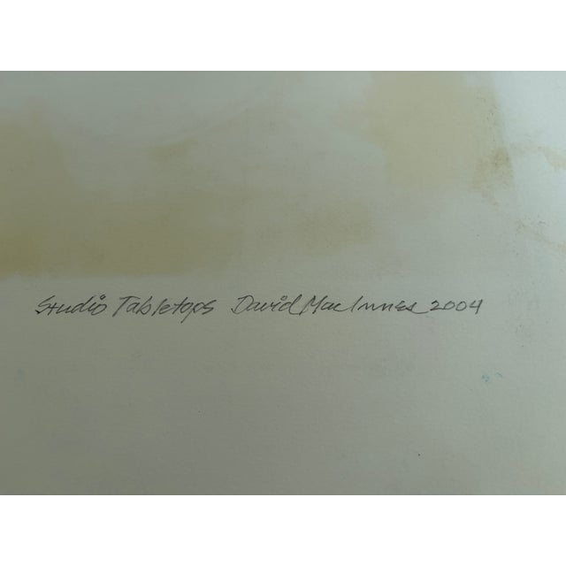 Printmaking Materials David MacInnes "Studio Tabletops Ii" Artist Proof Color Monotype, Signed & Dated 2004 For Sale - Image 7 of 9