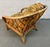 Mid 20th Century Vintage Ficks Reed Style Rattan Lounge Chair and Ottoman For Sale - Image 5 of 15