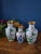 Vintage Chinese Enameled Cloisonné Vase Set For Sale - Image 10 of 18