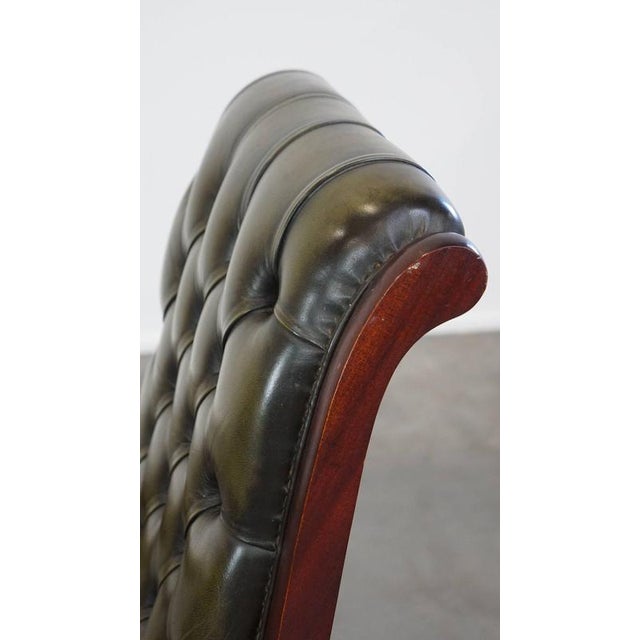 Chesterfield Armchair in Cowhide and Wood For Sale - Image 13 of 14