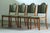 Vintage Baroque Slim Oak Dining Chairs with Upholstered Backs, 1960s, Set of 4 For Sale - Image 18 of 18