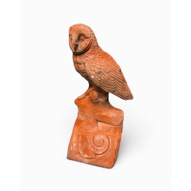 2000 - 2009 Vintage Terracotta Owl Roof Finial / Architectural Salvage For Sale - Image 5 of 12