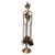 Gold Brass Fireside Companions, 1930s, Set of 5 For Sale - Image 8 of 8