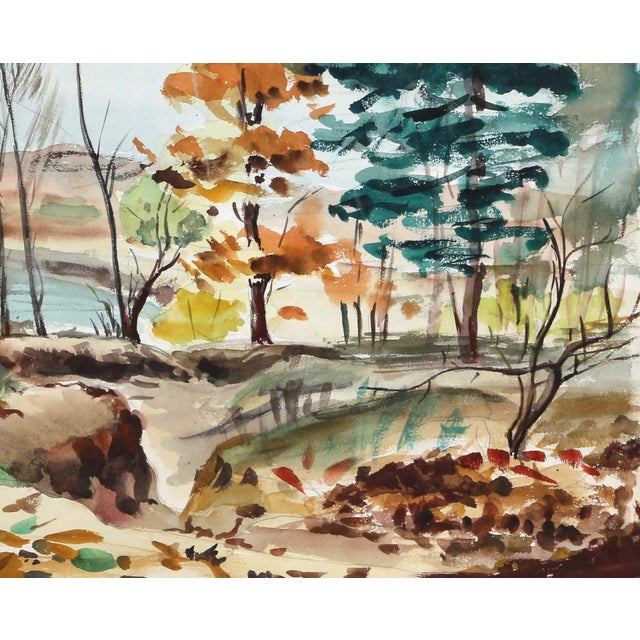 Fall (P6.8) by Eve Nethercott, American (1925–2015) Date: 1951 Watercolor on Paper Size: 18 x 22 in. (45.72 x 55.88 cm)