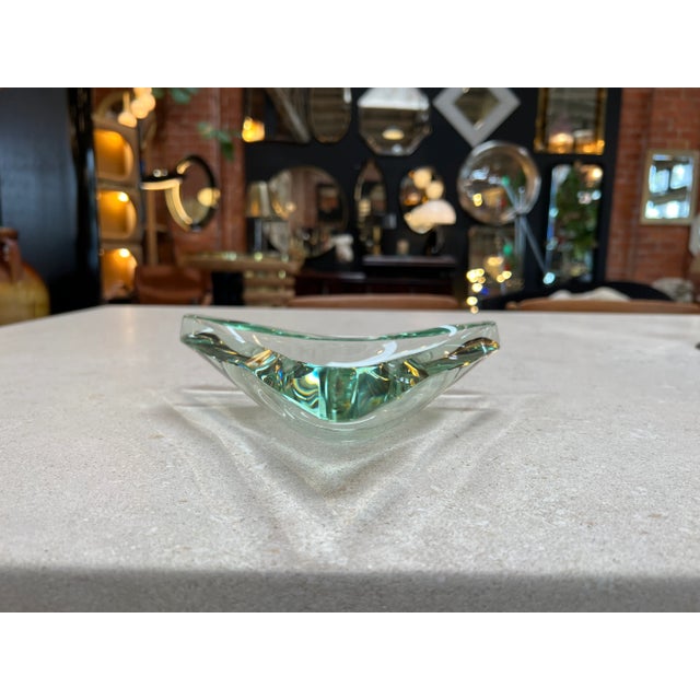 Mid-Century Modern Vintage Italian Crystal Ashtray by Fontana Arte, 1960s For Sale - Image 3 of 8