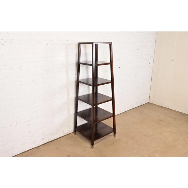 Baker Furniture Company Baker Furniture Modern Mahogany Etagere For Sale - Image 4 of 10