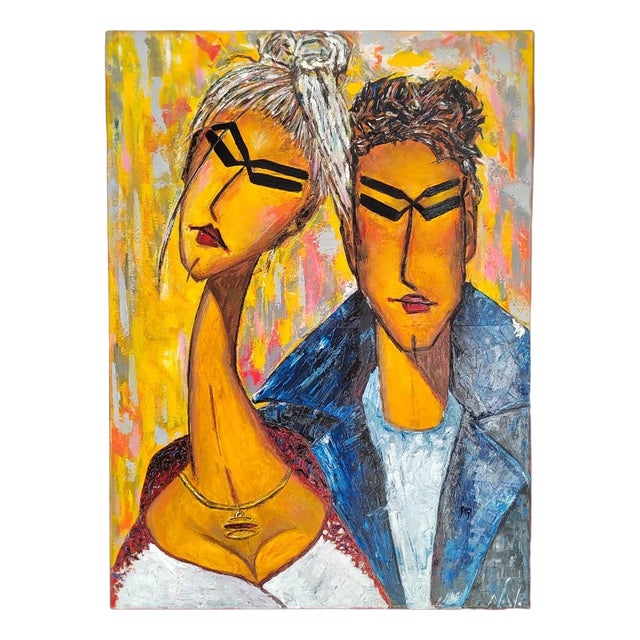 Natalia Vypritskaia, Together, Oil on Canvas For Sale