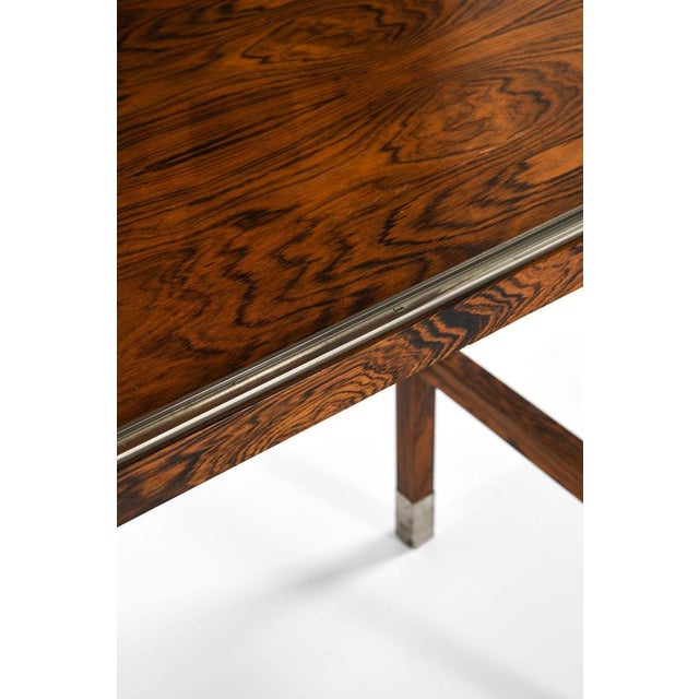 Large Vintage Display Cabinet in Rosewood and Steel and Glass, 1960s For Sale - Image 6 of 8