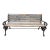 Solid Metal and Wood Garden Bench For Sale