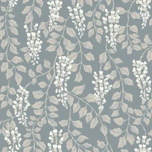 SAMPLE - Boråstapeter Blåregn Wallpaper In Slate