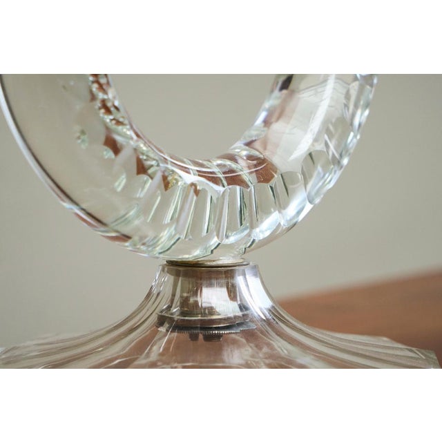 Glass Vintage French Art Deco Candleholders in Crystal, 1930s, Set of 2 For Sale - Image 7 of 12