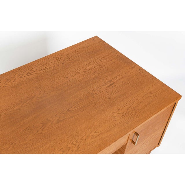 Mid Century Danish Modern Oak Wood Writing Desk 1960s For Sale - Image 16 of 17
