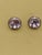 Purple 24 Ct Round Natural Pink Amethyst Earrings 18 Karat White Gold Post Backs For Sale - Image 8 of 8