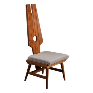 Low Brutalist Chair, 1960s For Sale