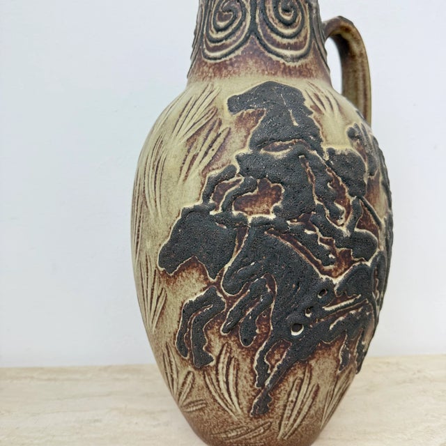 Vintage West German Vase with Horse Decor from Scheurich, 1970s For Sale - Image 16 of 18