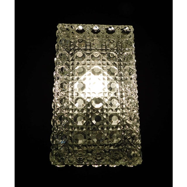 1960s 20th Century Rectangular Crystal Sconces, a Pair For Sale - Image 5 of 11