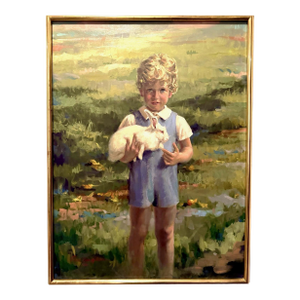 Vintage 1980 Robert Bruce Williams - Little Boy Blue, Framed