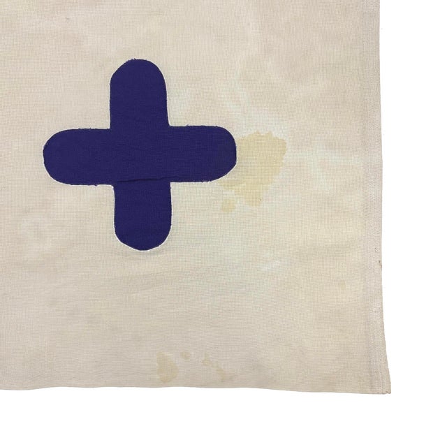 Mid 20th Century Large Vintage Cotton Nautical Signal Flag For Sale - Image 5 of 5