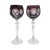 Glass Late 20th Century Ajka Marsala Ruby Overlay Hand-Cut Crystal Hock Wine Goblet, Hungary 8" - Set of 3 For Sale - Image 7 of 10